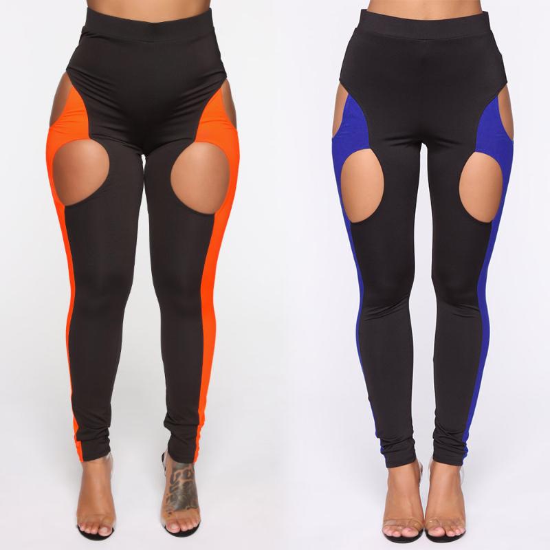 

high waist sportswear leggings women sexy tights hollow out workout joggers clothing active gym clothing running yoga pants, Blue
