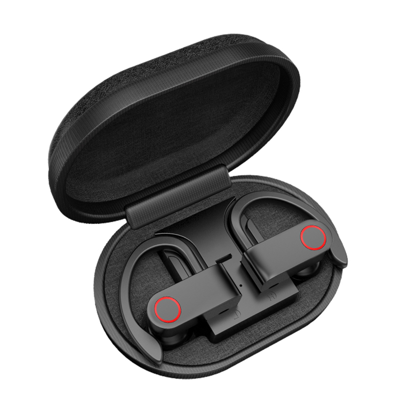 

A9 Wireless Bluetooth Earphone TWS with Charging Box Bluetooth Headphone V5.0 True Stereo Sweatproof Earbuds with Mic, Black