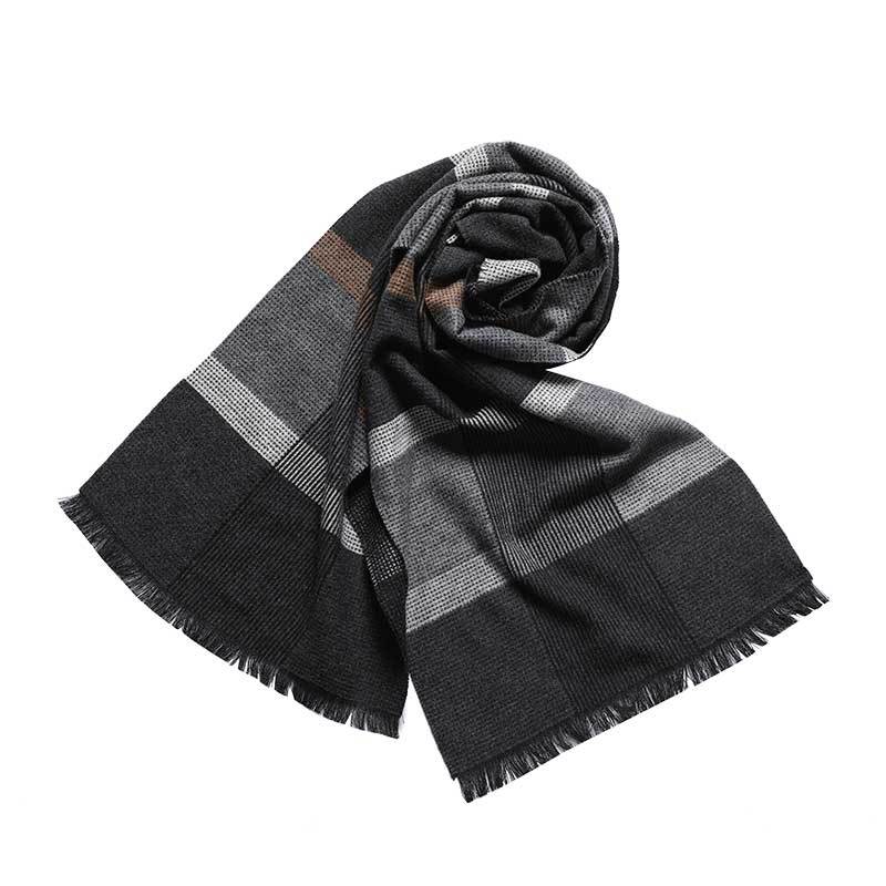 

2020 Cashmere Man Scarf Winter Warm Foulard Plaid Scarves Fashion Casual Scarfs Wool Bufandas Hombre Male Thickness Shawl Sjaal