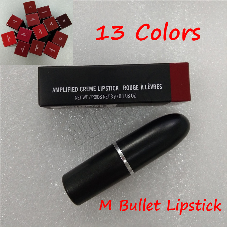 

M Lip Makeup Matte Lipstick Luster Retro Bullet Lipsticks Frost Sexy 13 Colors 3g sweet smell with English Name, Mixed color