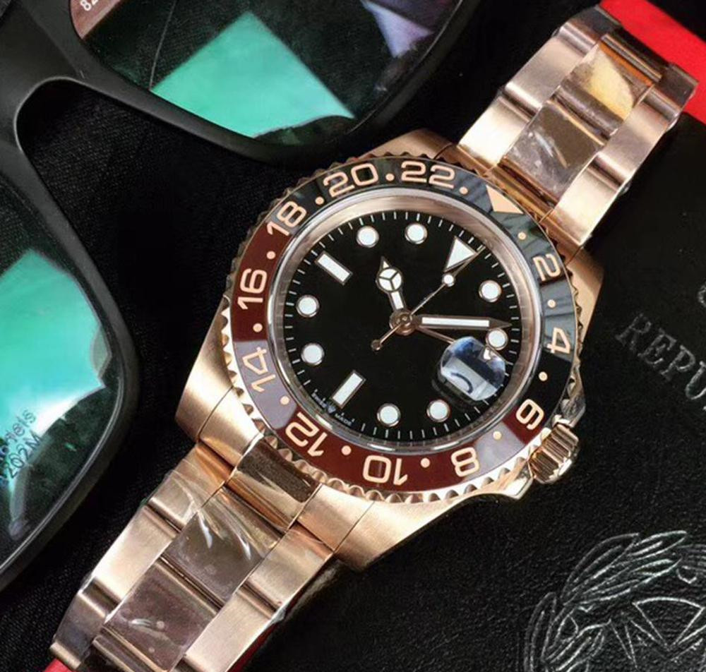 

2020 luxury Upscale Ceramic Bezel Mens New Top 2813 Mechanical Stainless Steel Luxury Automatic Movement Fashion Men Watches Wristwatches, Style 1