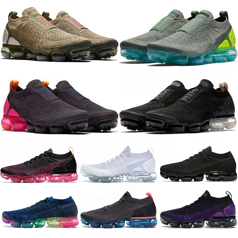 

2021 MOC VAPORS FLY KNIT Cushions Laceless Mens Womens Running Shoes Triple Black Volt NEO TURQUOISE Designer Sneakers fashion Trainers, C29 40-45 olympic