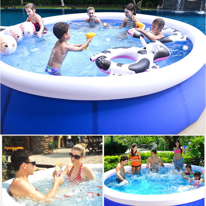 

Free Shipping outdoor child summer swimming pool adult inflatable pool 300*76cm giant family garden water play pool kids piscine