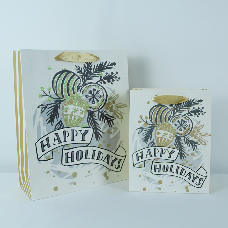 

Gift Bags with Ribbon for Birthday Weddings Christmas Holidays Graduation Baby Showers paper bag boutique packaging box