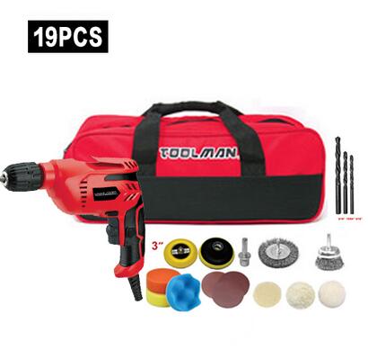 

Free shipping Wholesales Hot sales 3/8'' Variable Speed Reversible Drill Bit Polishing Kit Sponge Wheel Grip Bag