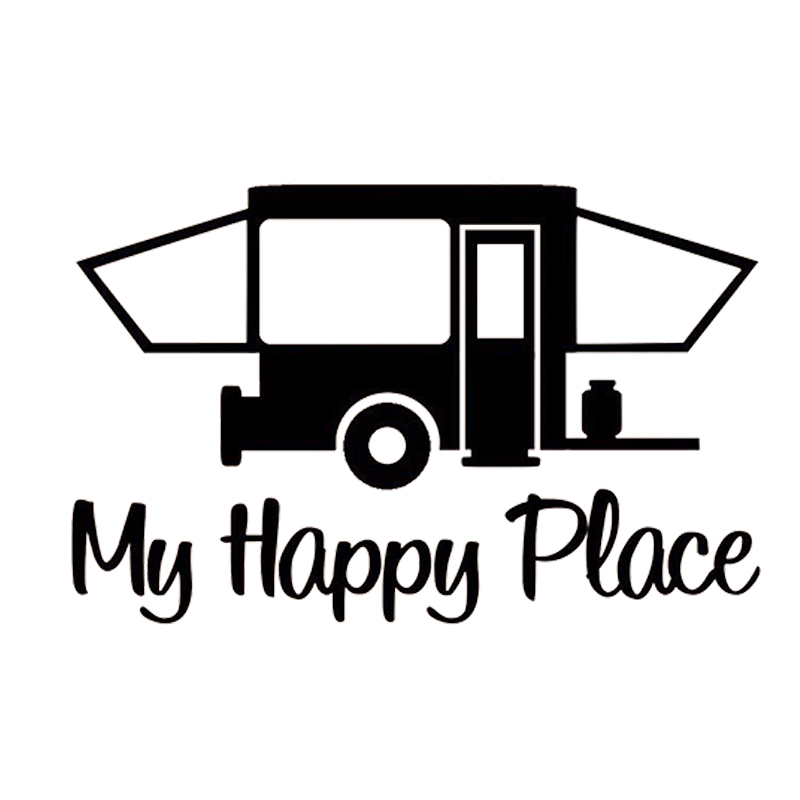 

16*10.2cm Pop Up Camper Travel Trailer Hiker Decal Sticker Tent Hiking Car Accessories Motorcycle Helmet Car Styling, Color
