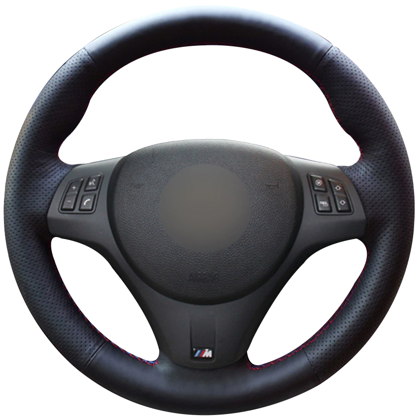 Couvre volant de voiture en cuir naturel noir pour BMW M3 2009-2013 E92