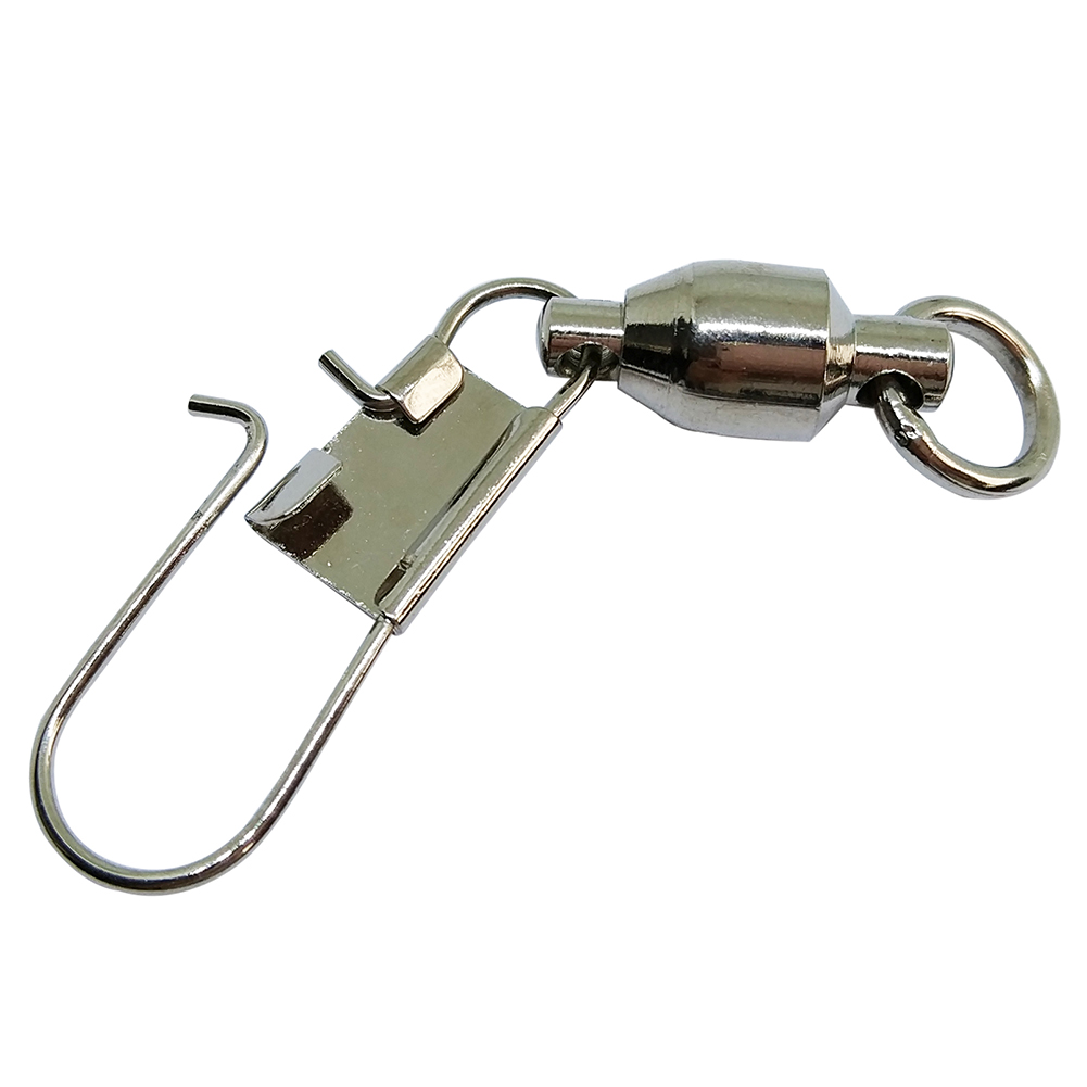 INFOF 500pcs/lot Fishing Ball Bearing Swivels Snap High Strength Solid Ring Barrel Swivels Safety Clips Saltwater-image-413426140
