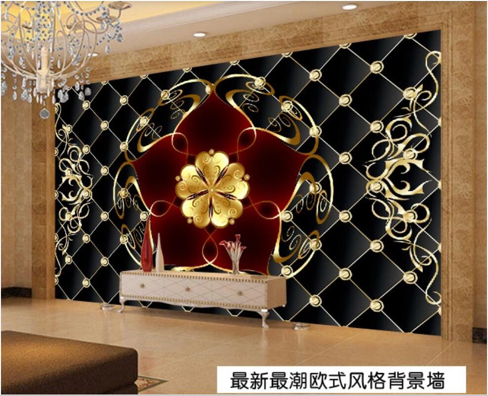 

3d wallpaper custom photo European and American style magnificent TV background wall home decor wall paper for walls 3 d, Non-woven