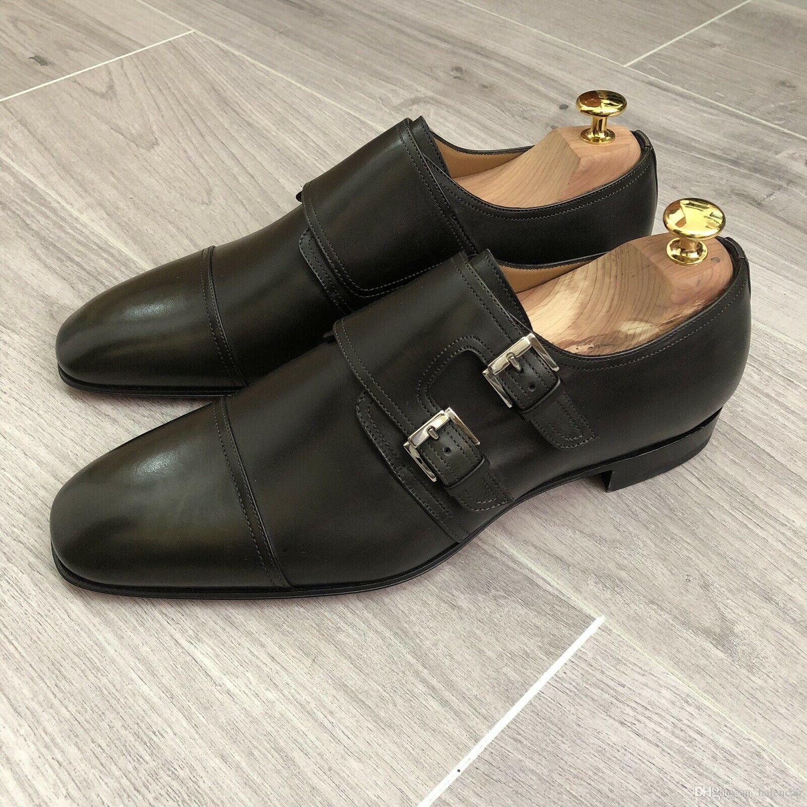 

Luxury designer Red Bottom Men Dress Shoes Flats Oxford Walking Shoe Men's Square Toe Footwear Mortimer Oxfords Loafers With Buckle Wed, Black