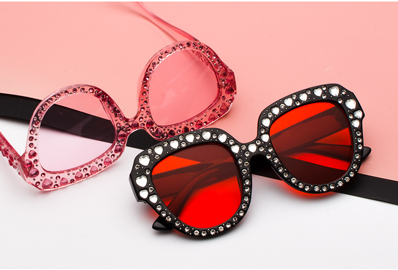 

Fashion Square Diamond Sunglasses Classic Women Designer Sun Glasses Ladies Vintage Oversized Shades Female Goggle Eyewear 1556