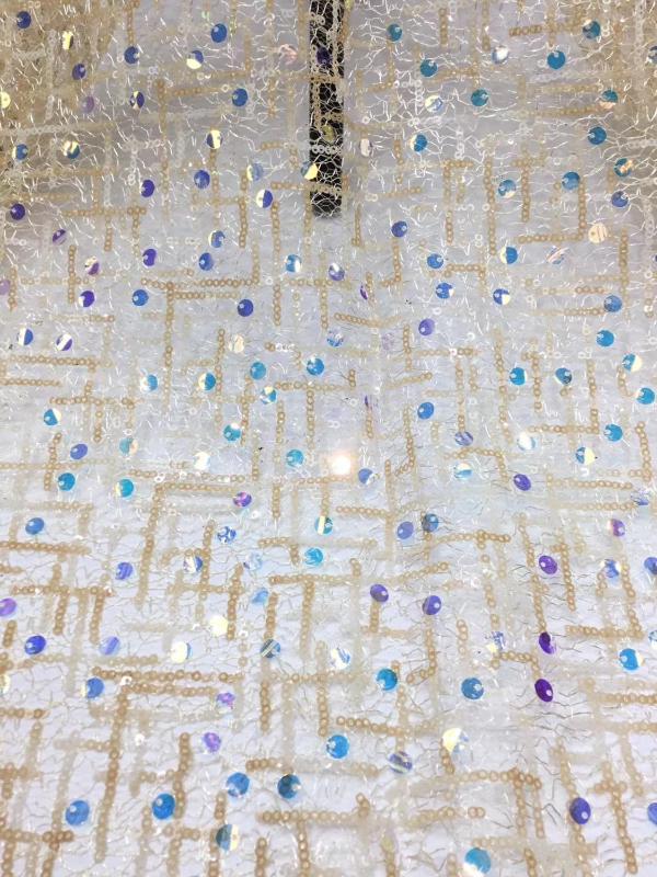 

Purple African sequins Lace Fabric 2019 High Quality Lace French Net Embroidery Tulle Fabrics For Nigerian Party Dress