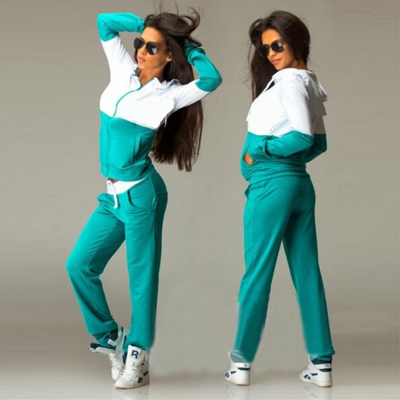 

2020 Women's Sports Suits Fall Winter Tracksuit Sexy 2 Piece Set Hoodie and Pants Clothing Sets For Women, 2pcs black
