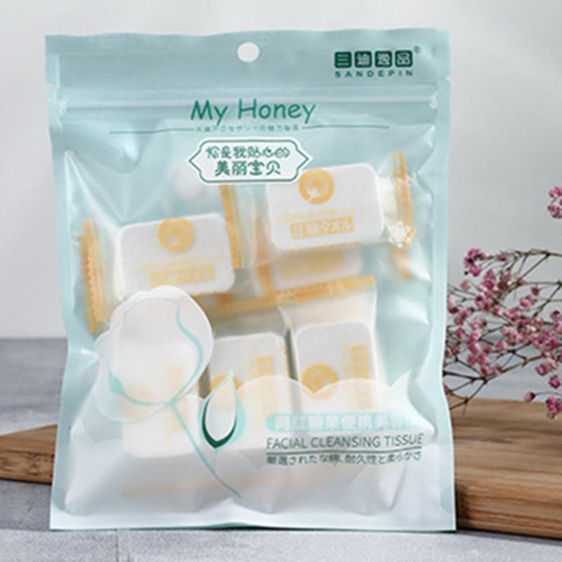 

Portable Compression Towel Disposable Face Towel Beauty Cleansing 10pcs Travel Hotel Supplies, White