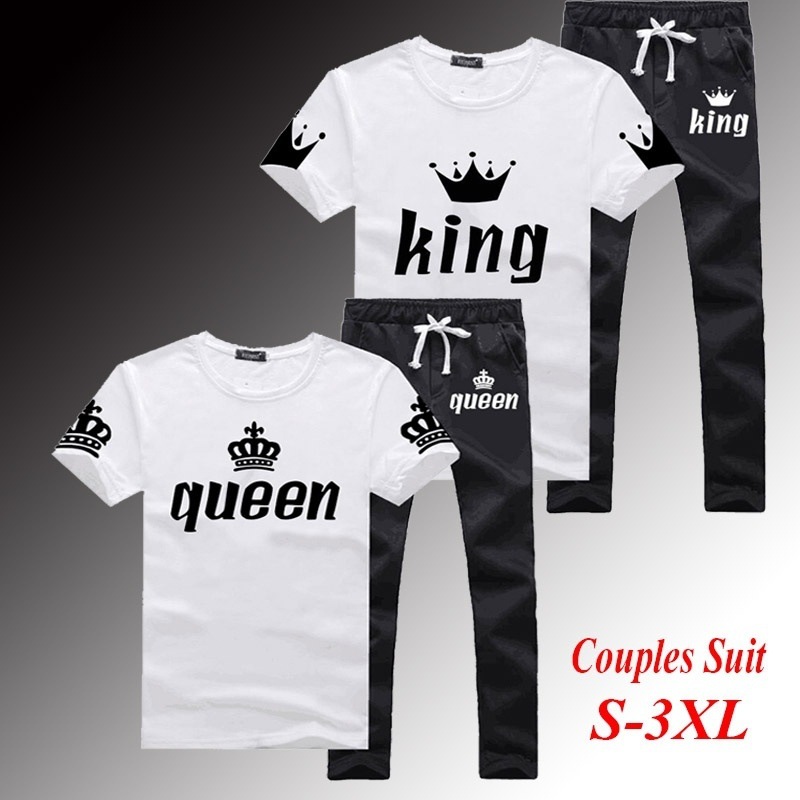 

2020 fashion men's sports suits summer short-sleeved t-shirt two-piece men and women casual sports suits new size s-3xl-2, Gray