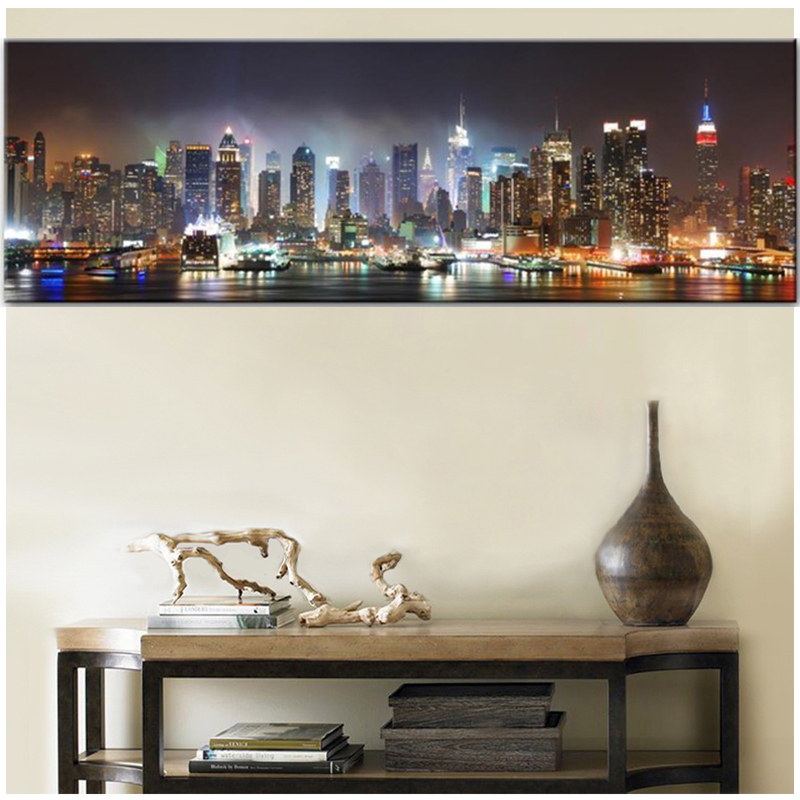 

Large Diamond Painting"New York Brooklyn Bridge"Night Scene,New 5D full round DIY Diamond Embroidery mosaic city Panoramic AS9