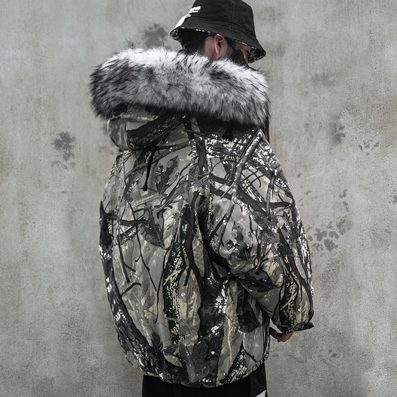 

PYJTRL Streetwear Men Winter Thick Coats Outerwear, Picture color