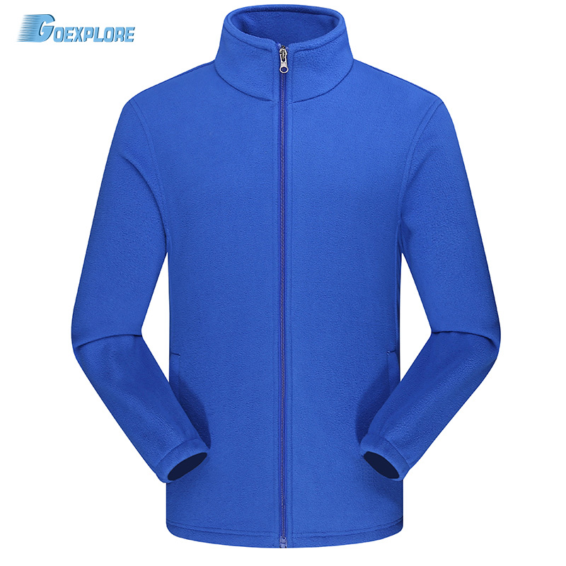

Goexplore Thermal Fleece Jacket Men Full Zip Long Sleeve Lightweight Casual Coat Outdoors Polar Outdoor Hiking Camping Jackets, Black