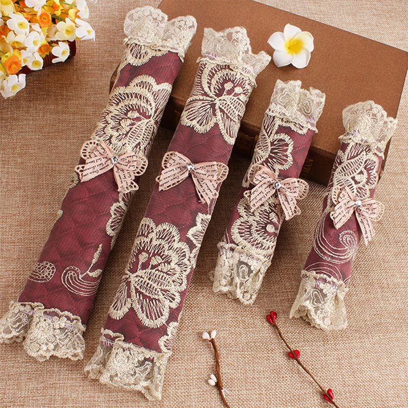 

2pcs/set Lace Fridge Handle Cover Refrigertor Door Microwave Oven Decorations P7Ding