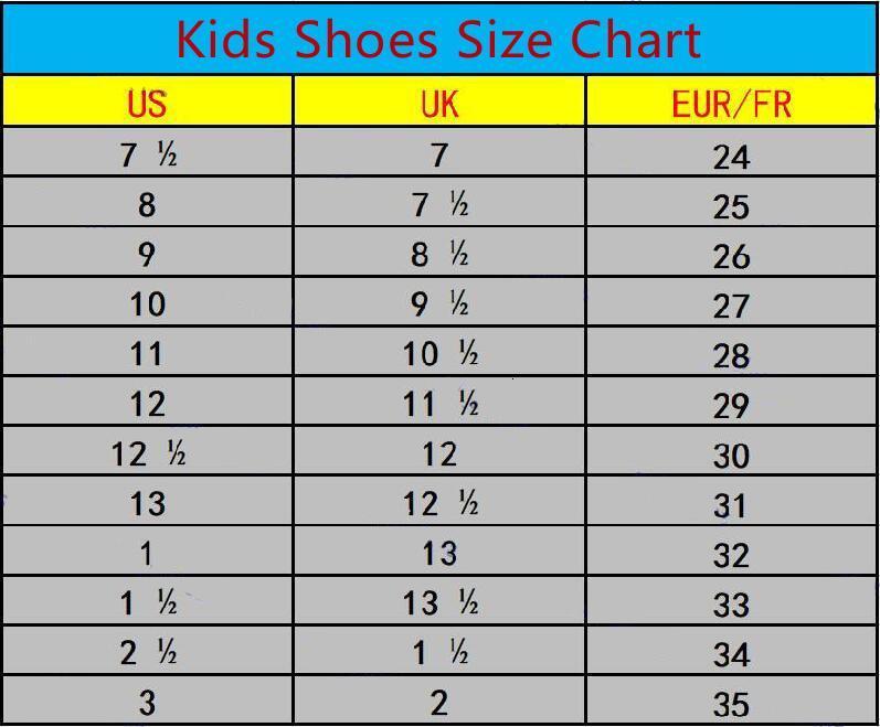 us big kid shoe size