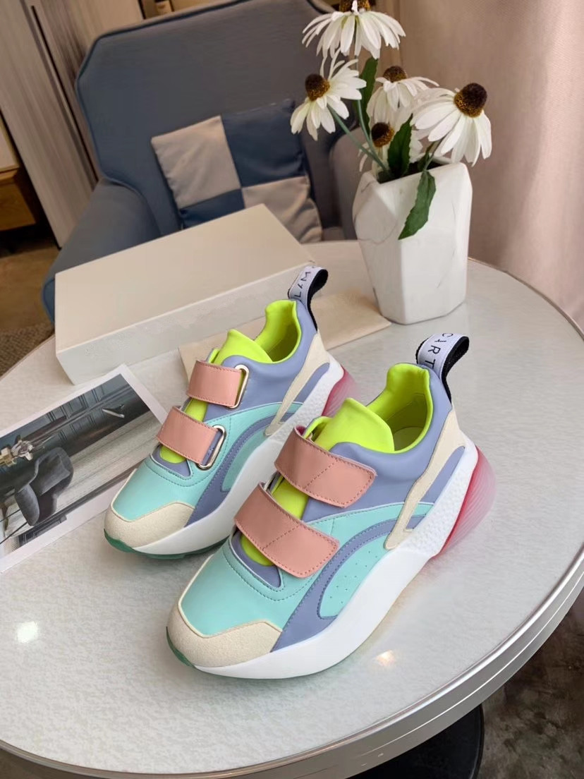 

Free shipping 2019 Ladies leather Round toes sports Running shoes roller shoes flatform shoes outdoor sneaker Hook & Loop mix colour 35-41, Pink