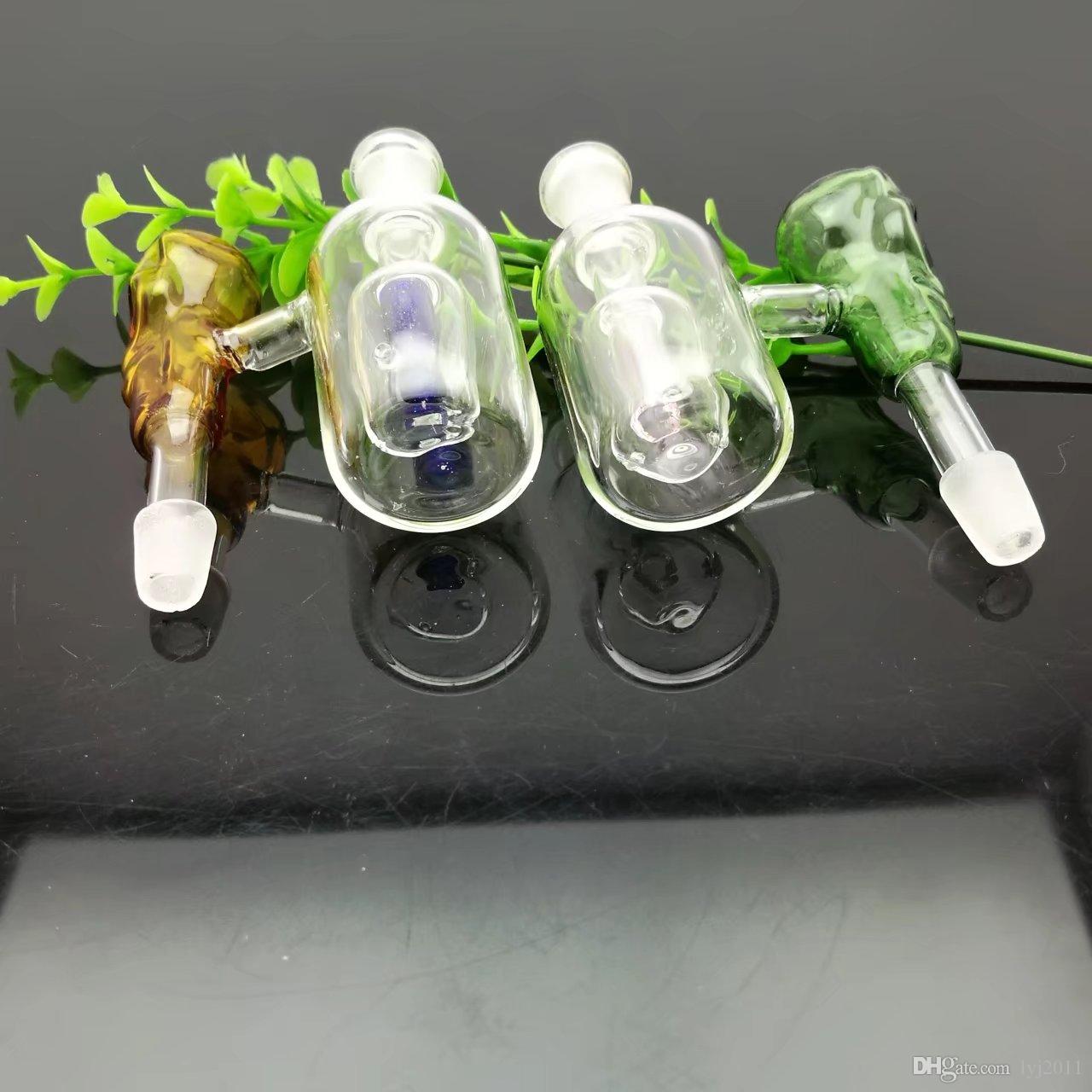 

Color skull glass external filter pot Wholesale Glass bongs Oil Burner Glass Water Pipes Oil Rigs Smoking Rigs
