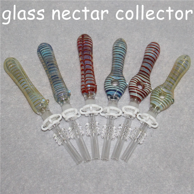 

Glass Nectar Collector Kit with Quartz Tips Dab Straw Oil Rigs Hookahs Silicone Pipes smoking accessories rig