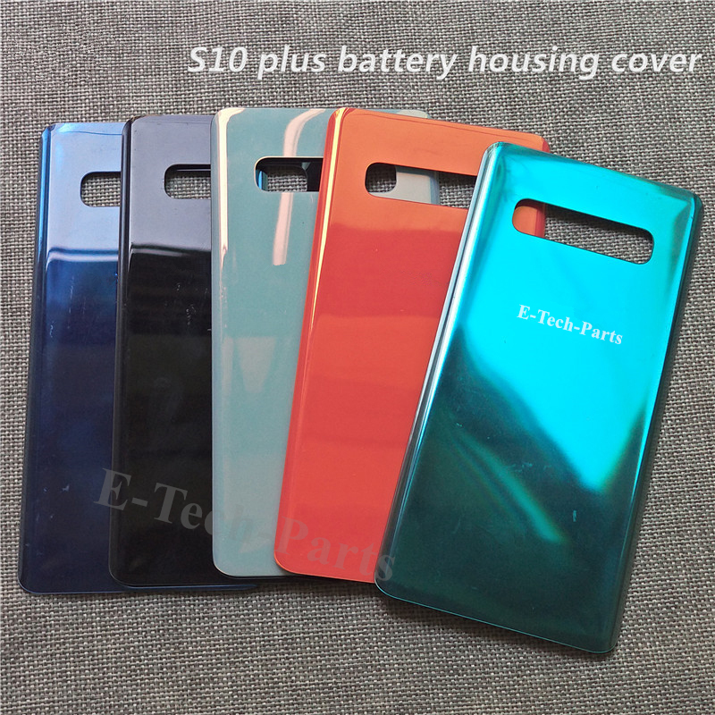 

Original Back Glass for Samsung Galaxy S10 S10E S10 Plus Back Battery Cover Door Rear Glass Housing Case + adhesive Replacement Shell 10Pcs