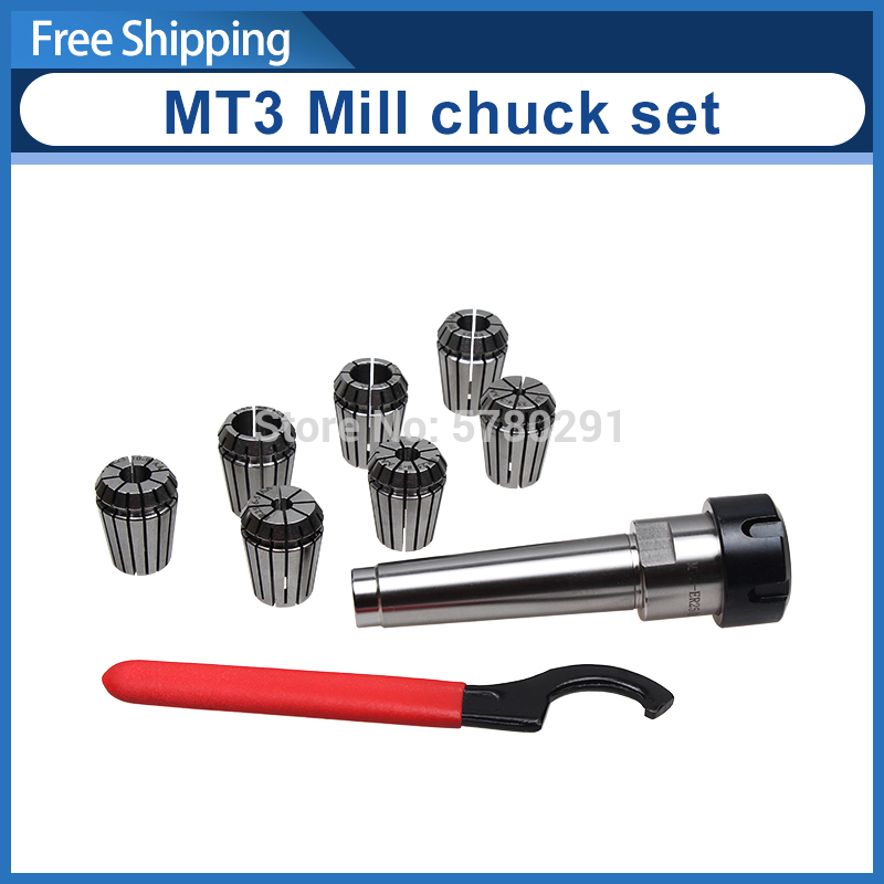 

S/N:10037 MT3 Mill Chuck Set(Metric)/SIEG Mill collet for X2/X3/X4/M6/M8
