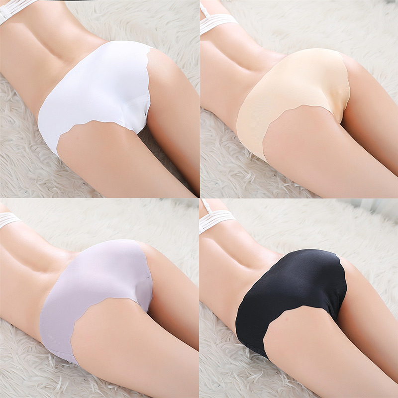 

3Pcs Solid Women Underwear Panties Sexy Thong Briefs Lingerie G String Plus Size Women Thongs Solid Seamless Panties P0109, 3 black