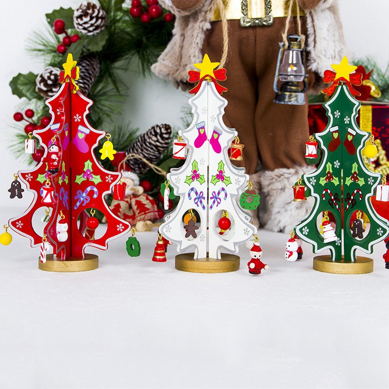 

DIY Christmas Tree Pendant Drop Ornaments for Chldren Kids Door Wall Hanging Xmas Decoration New Year Gift