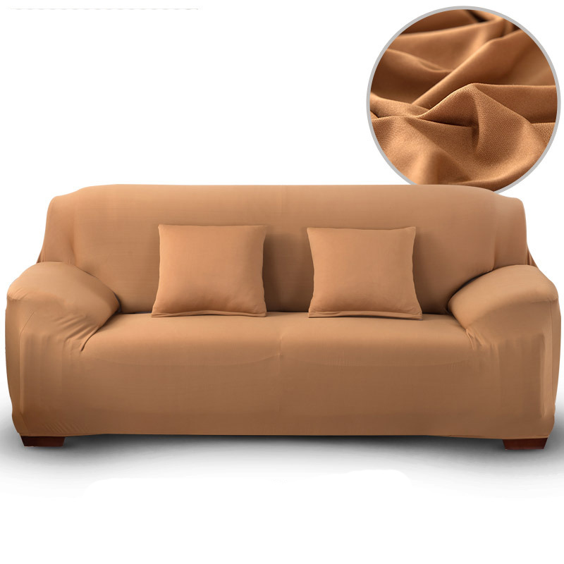 

Elastic Single Seat Sofa Cover Camel/Purple/Green Universal Stretch Couch Covers