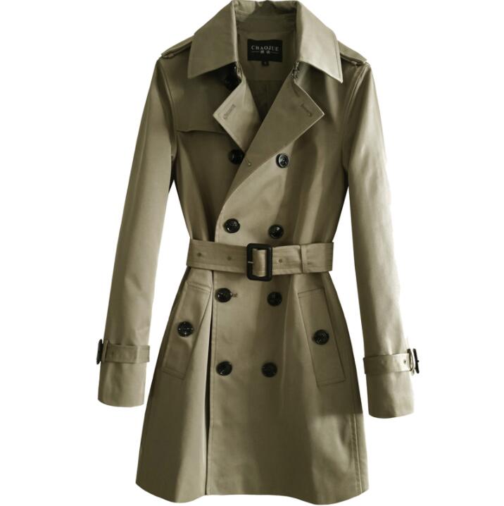 Mamum Fashion Mens Winter Trench Coat Long Jacket Double Breasted Overcoat Black//Khaki//Grey