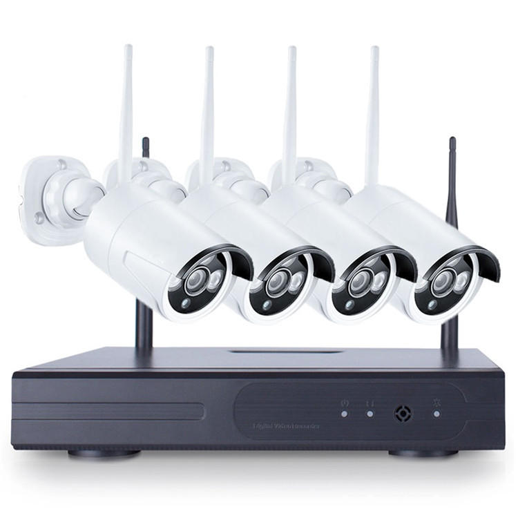 

4PCS 4CH CCTV Wireless 720P NVR DVR 1.0MP IR Outdoor P2P Wifi IP Security Camera Video Surveillance - US