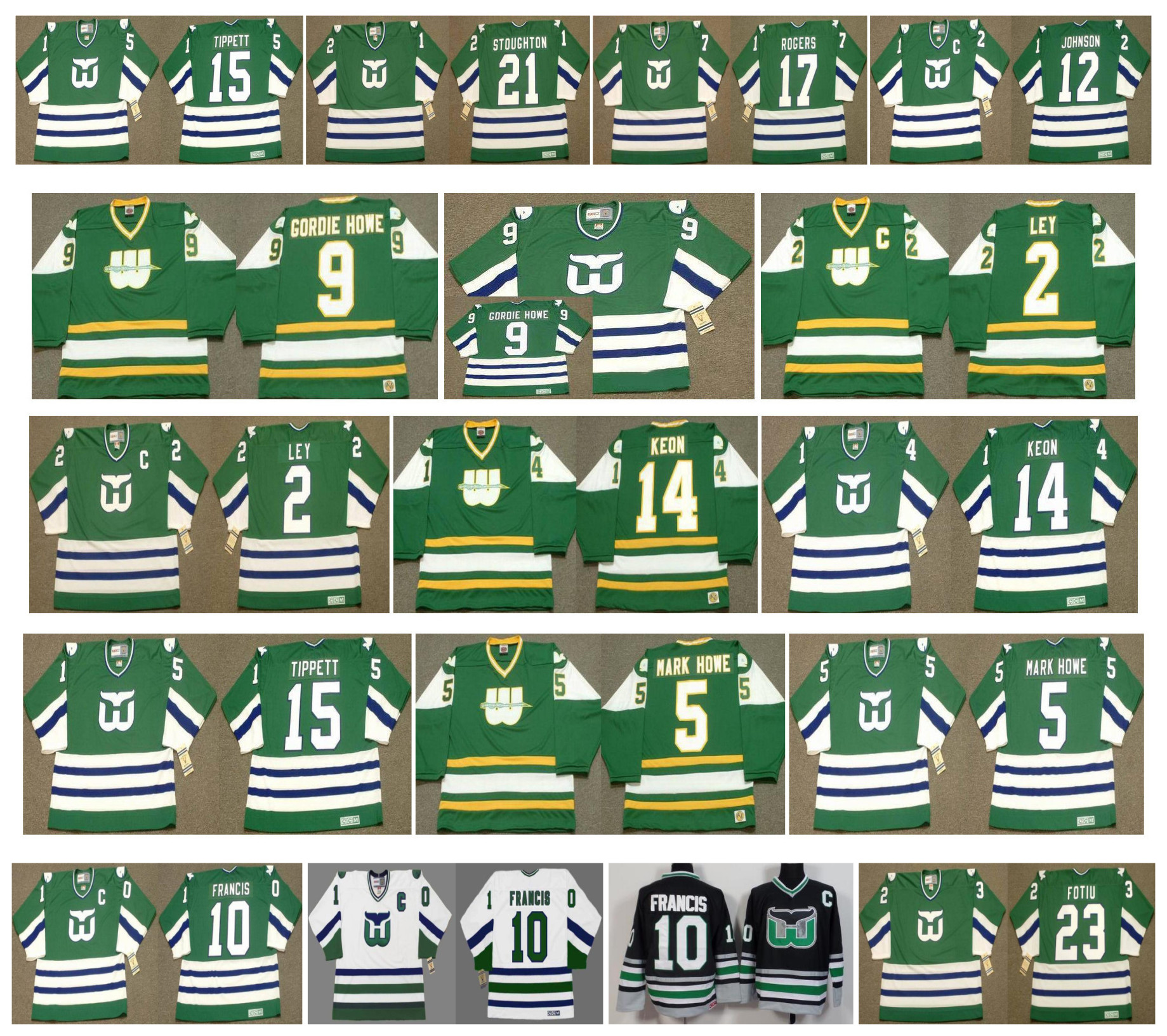 

Vintage Hartford Whalers Jerseys 9 Gordie Howe 2 RICK LEY 14 DAVE KEON 5 MARK HOWE 21 BLAINE STOUGHTON 17 MIKE ROGERS JOHNSON Retro Hockey, As pic