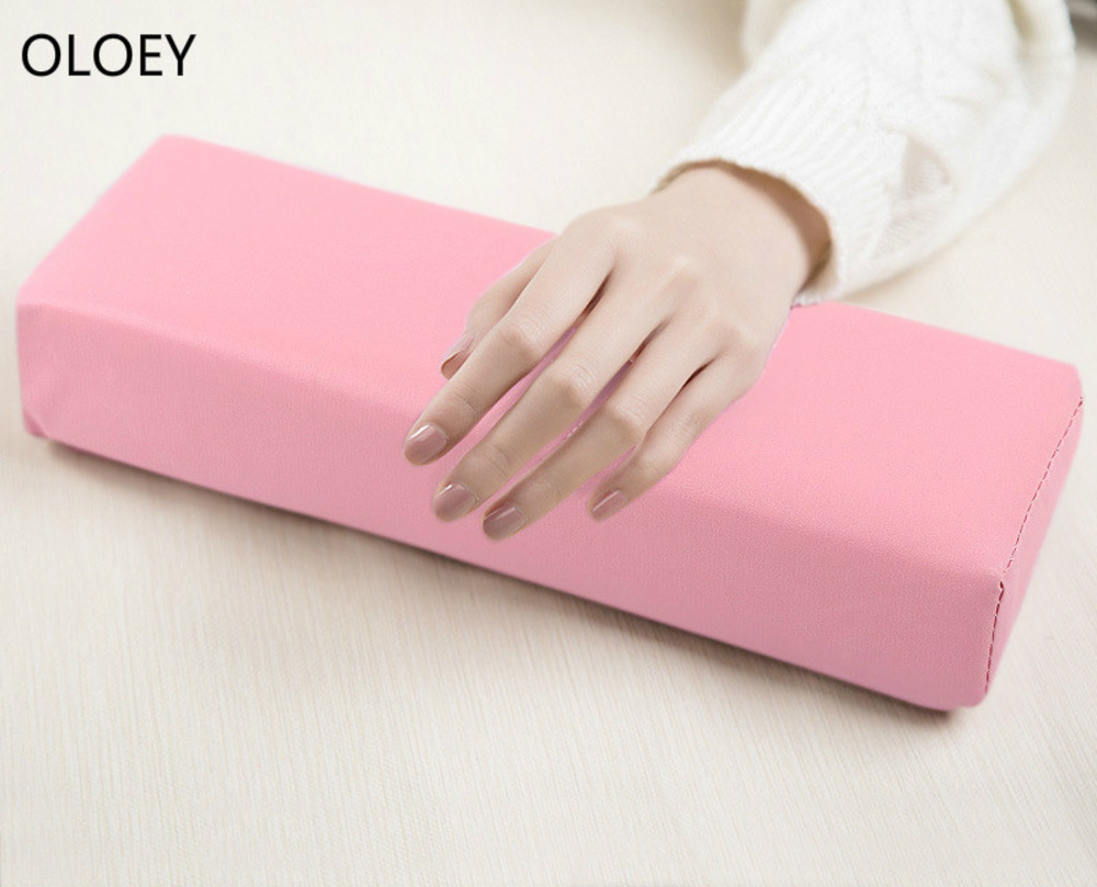 

Nail Art Equipment Hand Rest Cushion Pillow Pink Soft PU Leather Foot Hand Holder Dual Use Manicure Nail Art Equipment