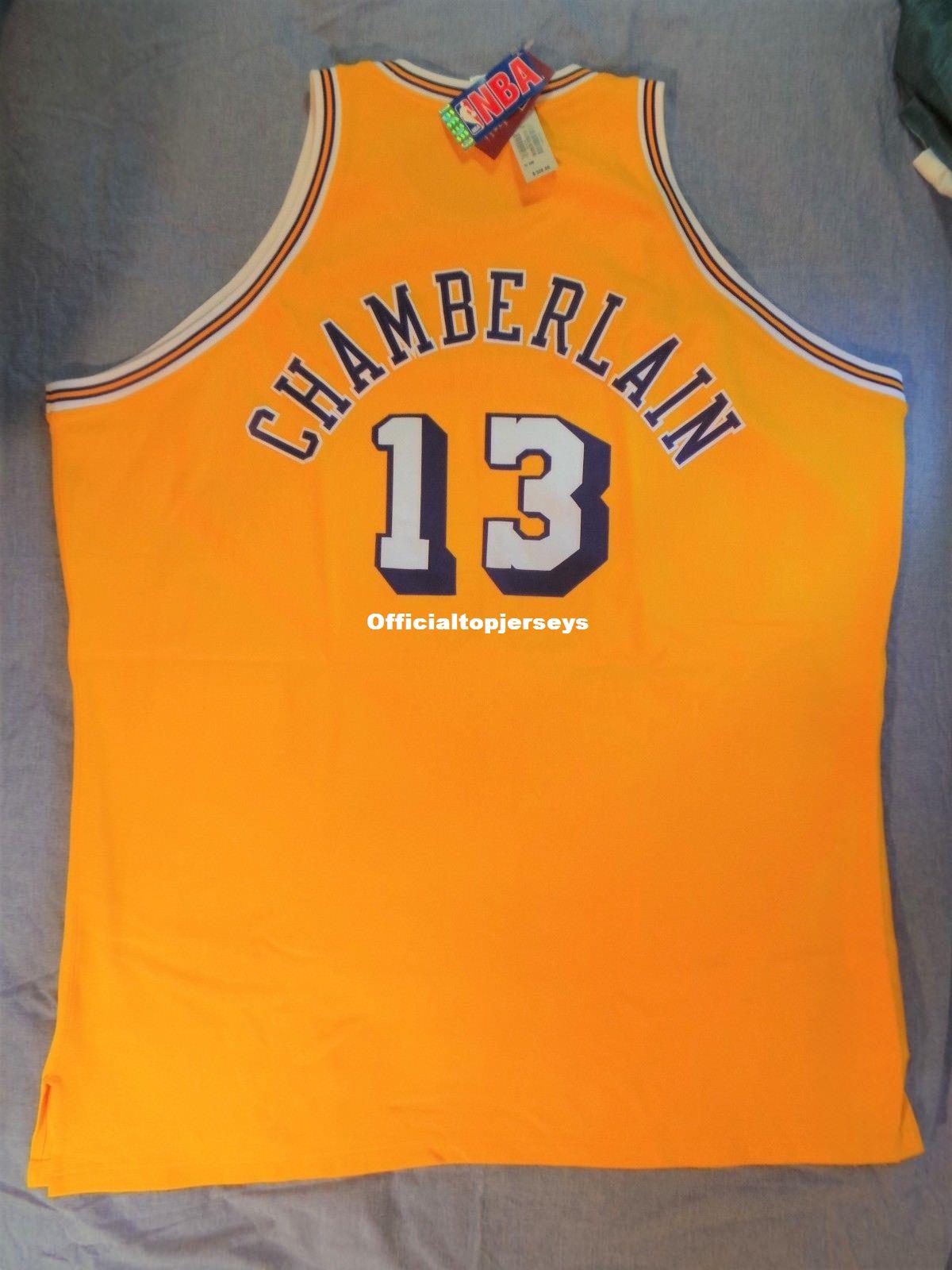 

Mitchell Ness M&N #13 Wilt Chamberlain Sewn Top Jersey NWT Mens Vest Size XS-6XL Stitched basketball Jerseys Ncaa, Yellow