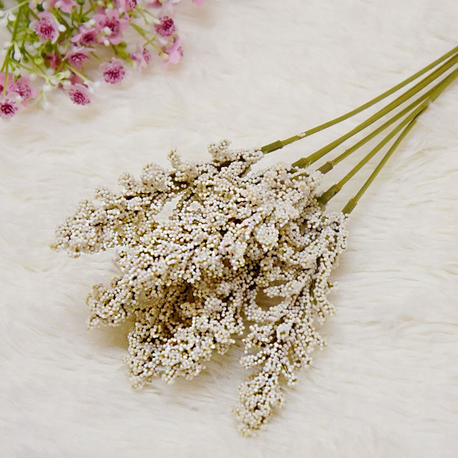 2020 / Pack Artificial Vanilla Spike Bouquet Artificial Vanilla Foam