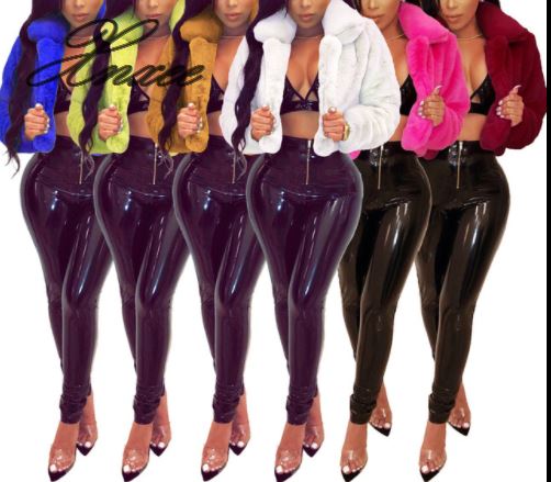 

Xnxee hot sale Europe and America autumn and winter loose faux fur cardigan short jacket fluffy coat, White