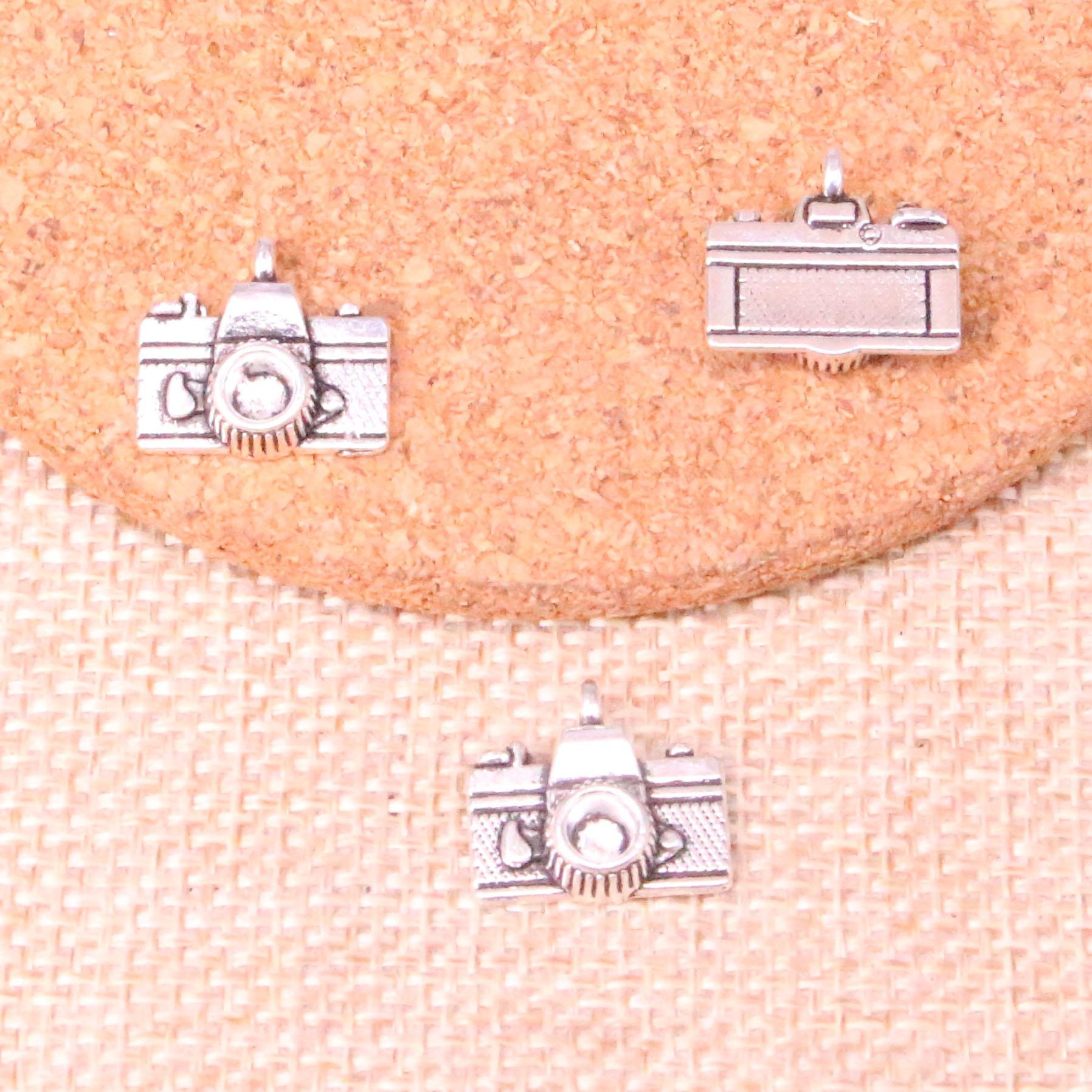 

75pcs Charms camera 15*14mm Antique Making pendant fit,Vintage Tibetan Silver,DIY Handmade Jewelry, Bronze;silver