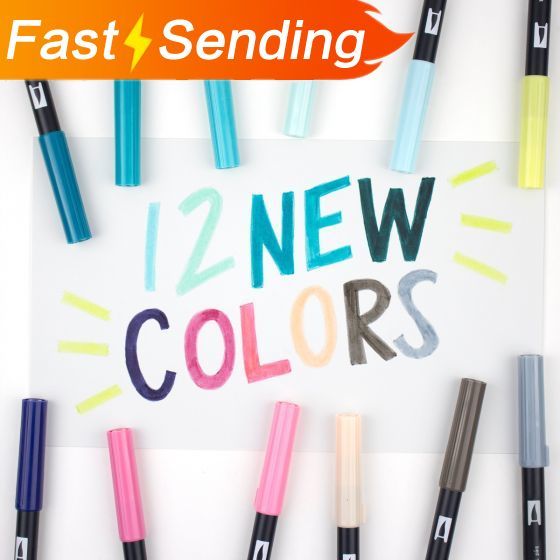 

1pc TOMBOW AB-T Japan 96 colors double heads art brush pen marker profession water marker pen painting supplies