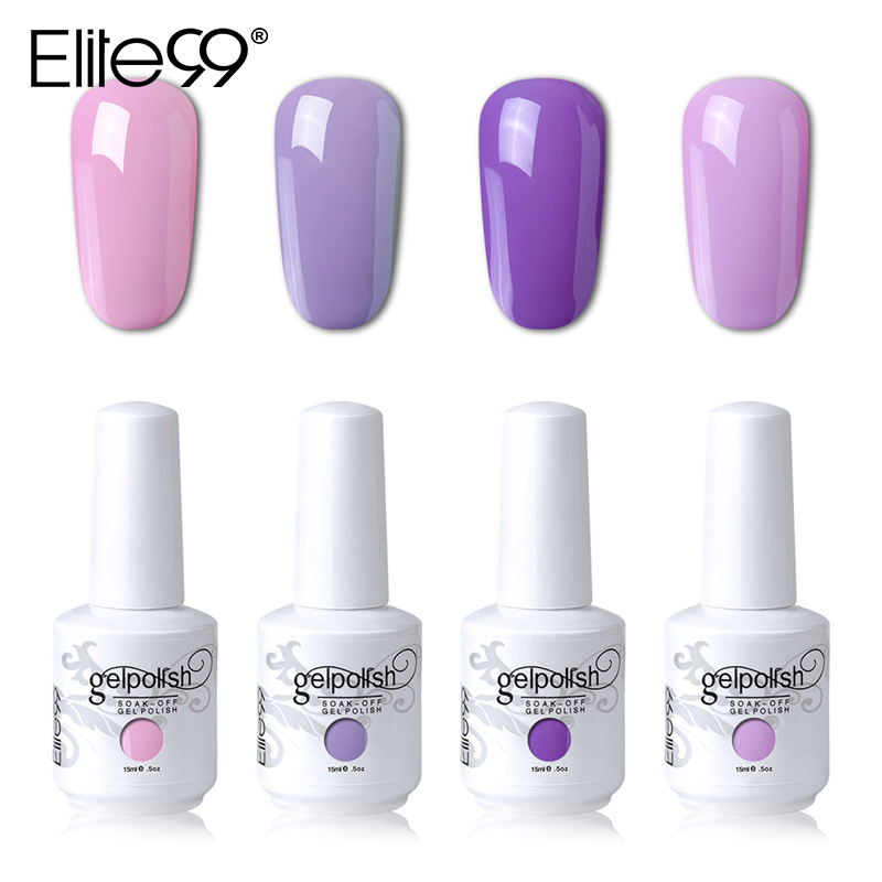 

Elite99 15ml Gelpolish Nail Gel Soak Off UV LED Gel Nail Varnishes Manicure DIY Art Beauty Design Polish 4 Pieces/lot, C121