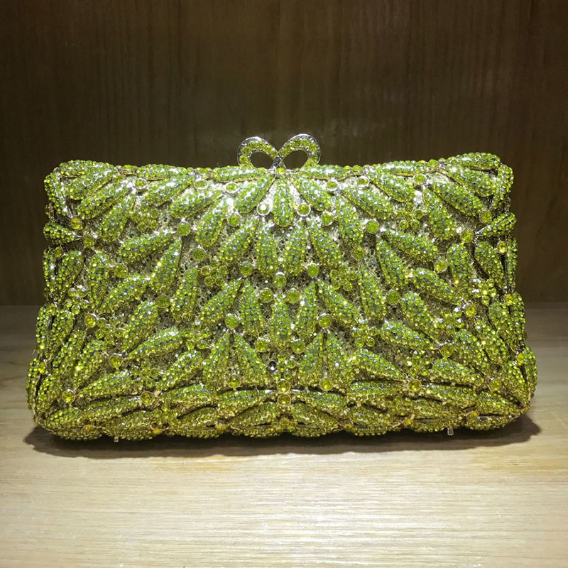 

Wholesale Light Green Rhinestone Bag Evening Bags Crystals Messenger Handbags Women Chain Party Purse Mini Phone Bag, Sky blue