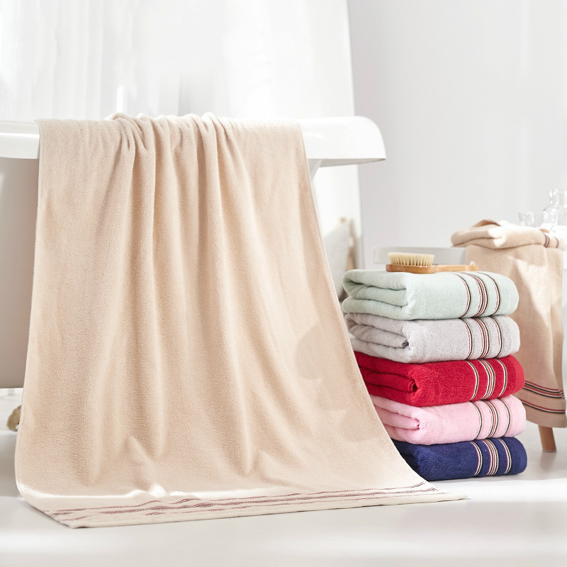 

Cotton Bath Towel Set High Quality Soft Super Absorbent Fabric Adult Couple Plaid 1 Bath Towel 2 Towels 3pieces Set 6MM33, Style 2