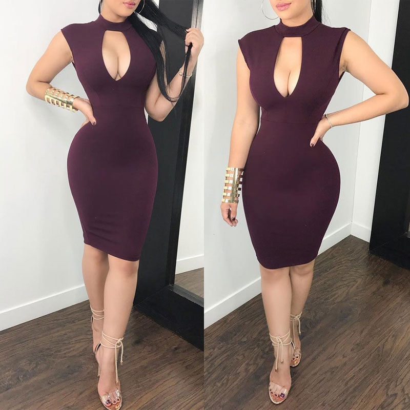 

Fashion Casual New Women lady Dresses Bandage Bodycon Sleeveless Dress Summer Evening Sexy Party Mini Dress Red, As pic