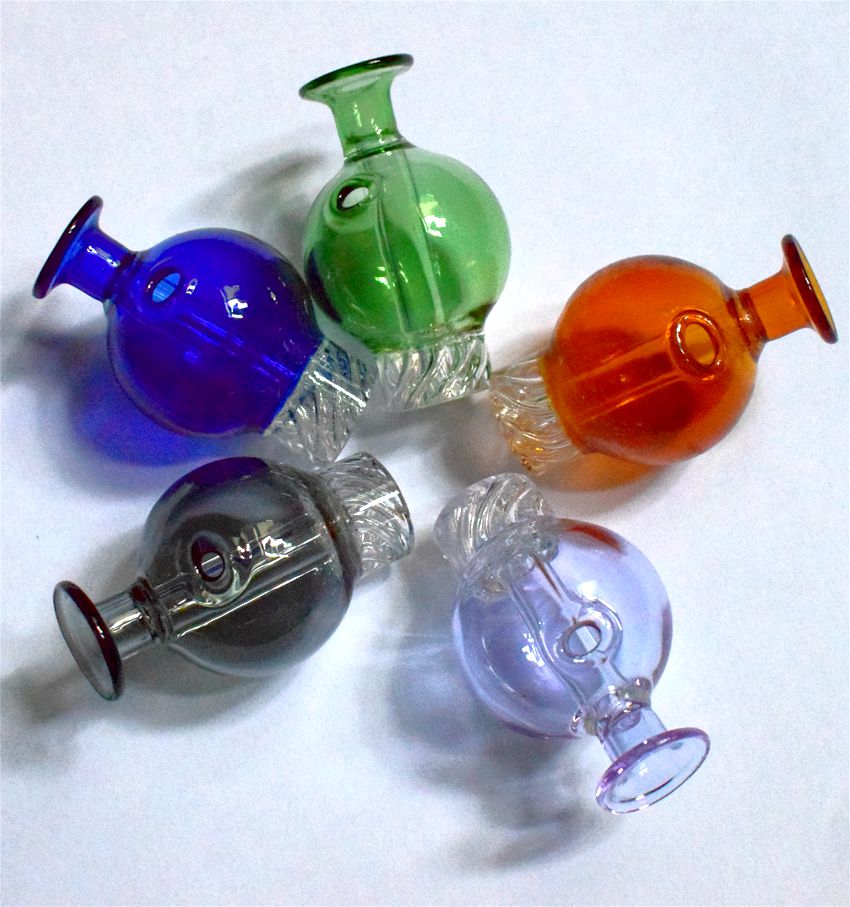

Smoking Colored Glass Bubble Dab Cyclone Riptide Spinning Carb Cap 29mm OD For Flat Top Quartz Banger Nails Water Bongs Pipes