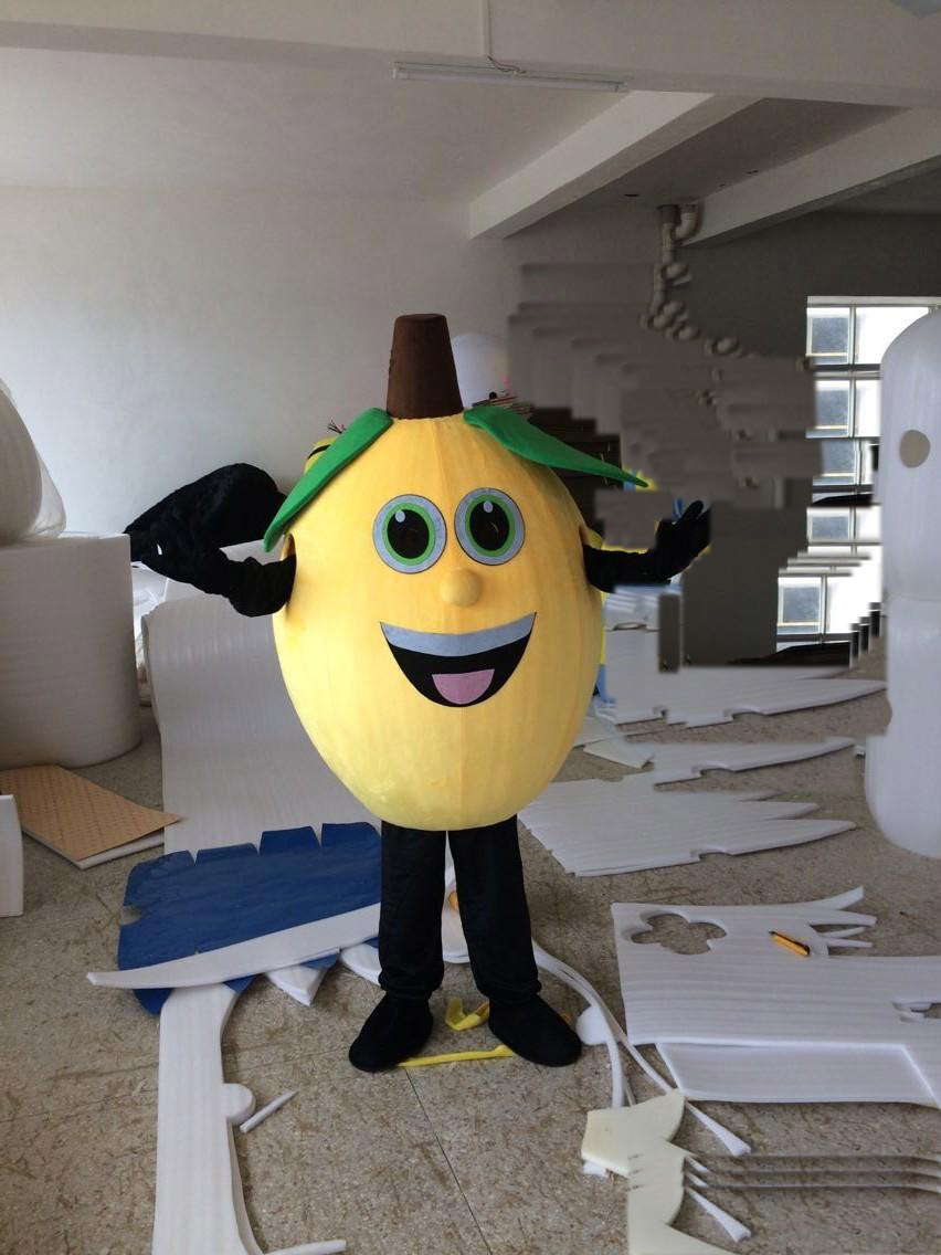

2019 Discount factory sale Yellow Lemon Mascot Costume Furit Lemon Costume Christmas Birthday Party Fancy Dress Free Shipping, As picture