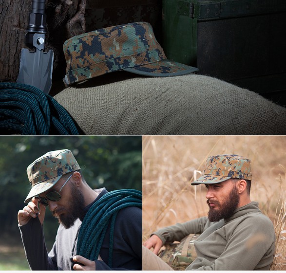 

Outdoor Camouflage Tactical Cap Cap Camping Hunting Hiking Sun Beach Sport, Black