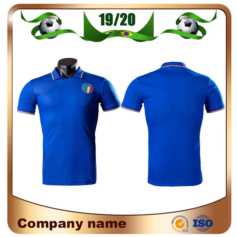 

1990 World Cup Retro version Italy Soccer Jersey 94 Home TOTTI R.BAGGIO PIRLO MALDINI Soccer Shirt Italy national team football uniforms, 1990 retro edition home