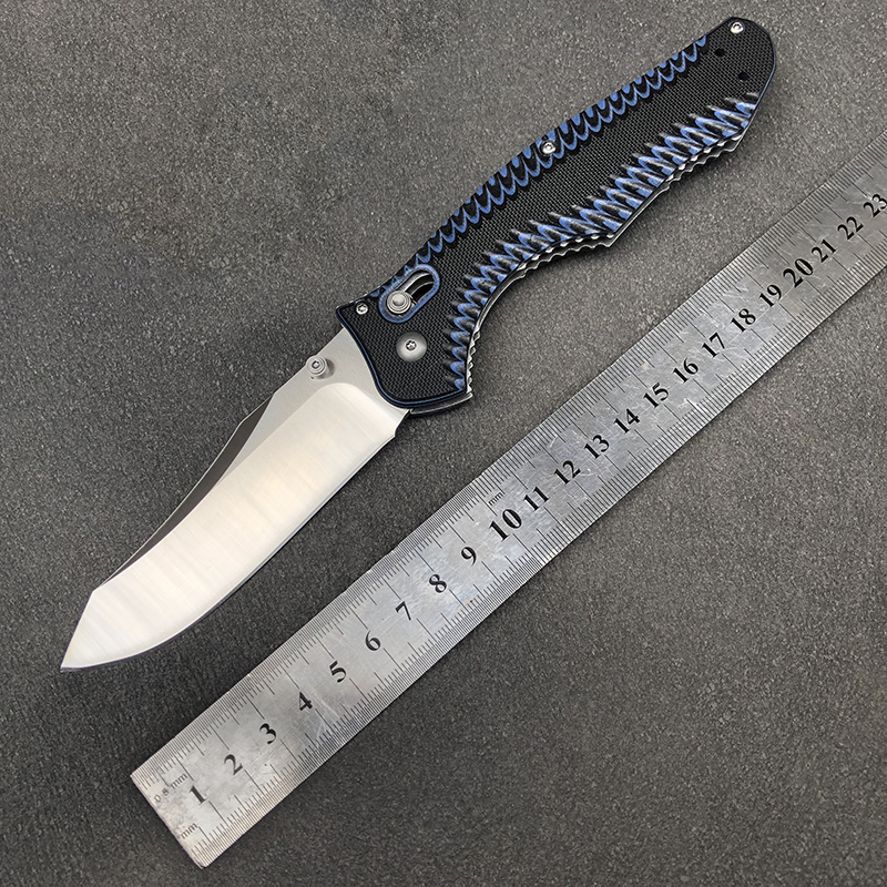 

1Pcs Butterfly 810BK Tactical Folding Knife D2 Black Titanium Coated Blade Blue G10 Handle EDC Pocket Knives Xmas Gift